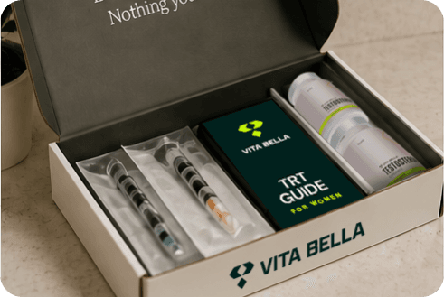 Vita Bella treatment box with TRT supplies