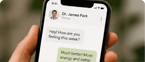 Secure clinical messaging with your Vita Bella provider