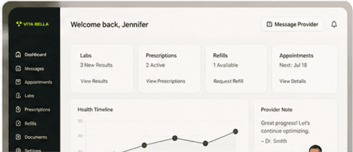 Vita Bella patient portal preview