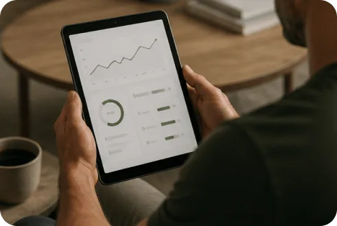 Member reviewing personalized health plan on a tablet